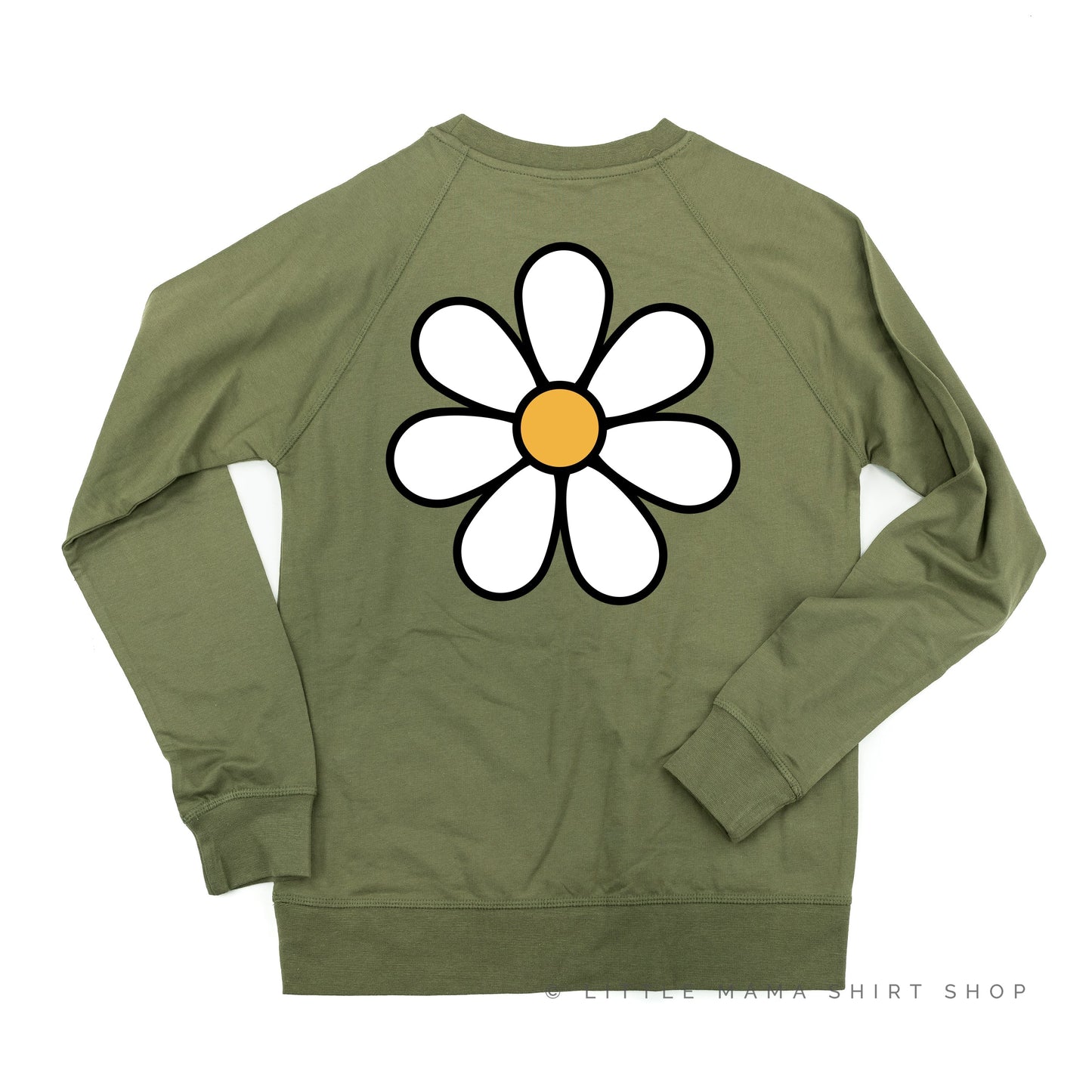 DAISY - BABA - w/ Full Daisy on Back - Lightweight Pullover Sweater