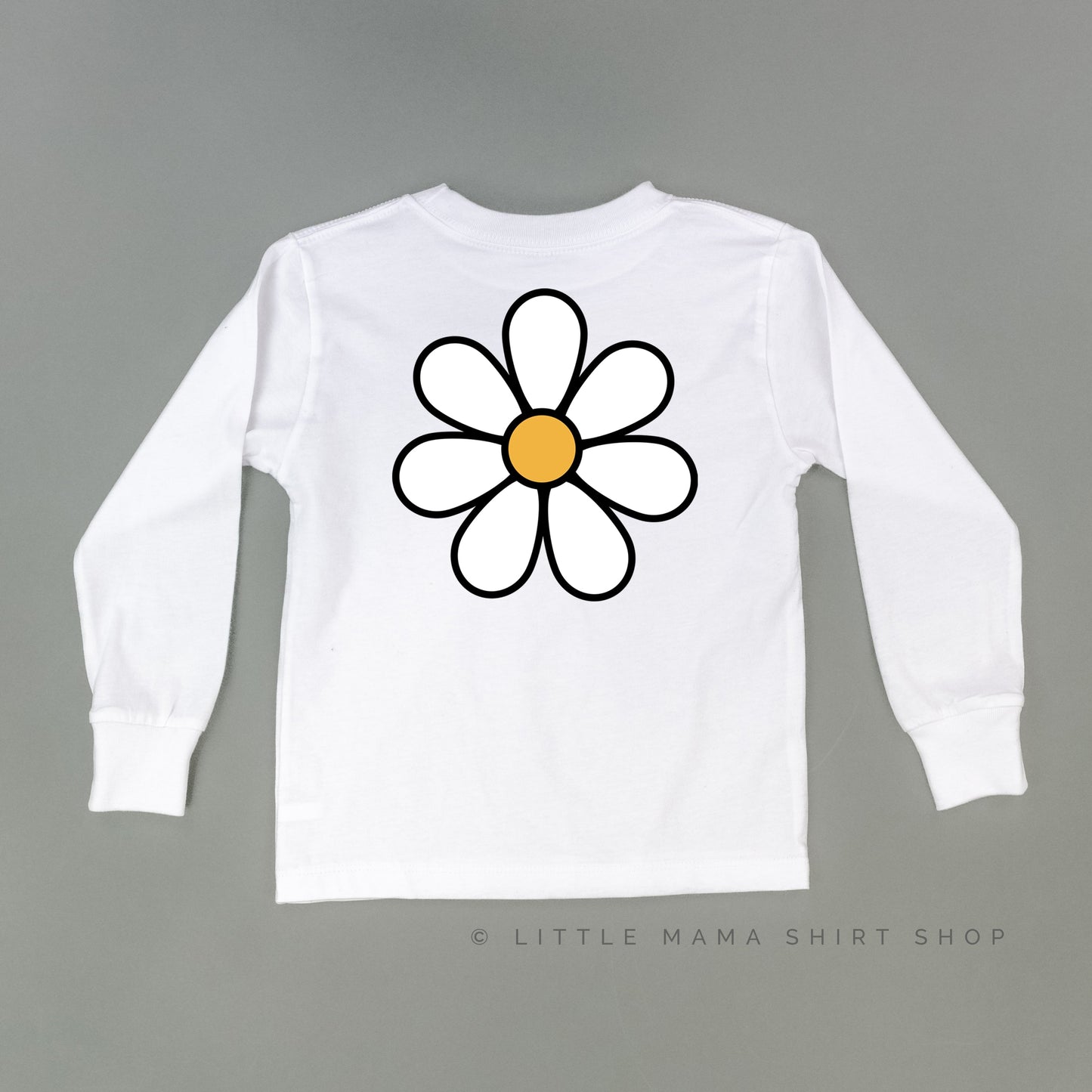 DAISY - BIRTHDAY GIRL - w/ Full Daisy on Back - Long Sleeve Child Shirt