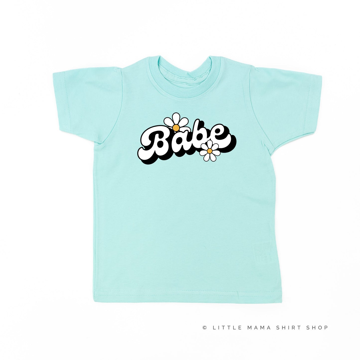 DAISY - BABE - w/ Full Daisy on Back - Short Sleeve Child Shirt