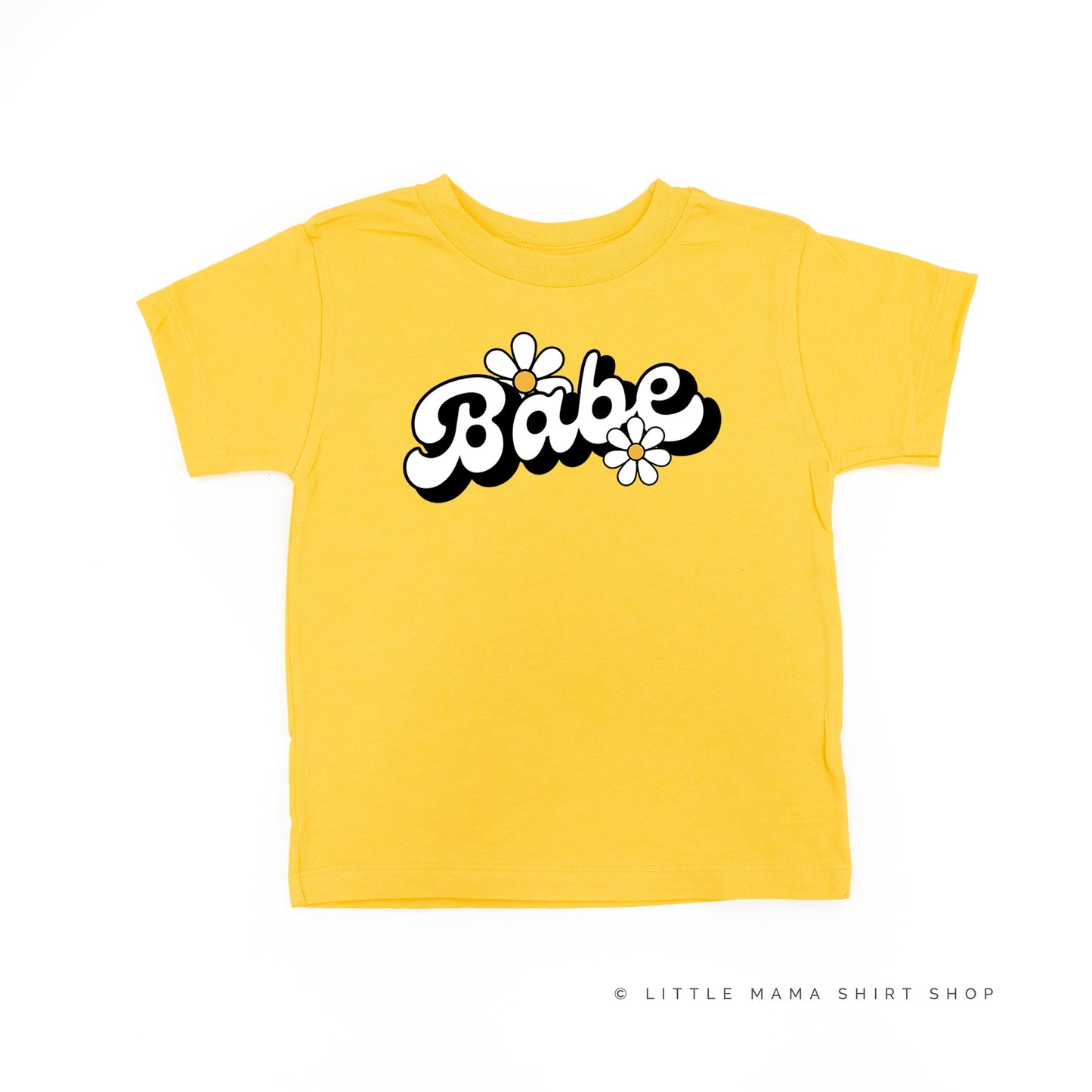 DAISY - BABE - w/ Full Daisy on Back - Short Sleeve Child Shirt